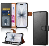 iCatchy for iPhone 17 Case with 3 Card Slots Leather Wallet Flip Book Magnetic Closure Kickstand Shockproof Protective Phone Cover compatible with iPhone 17